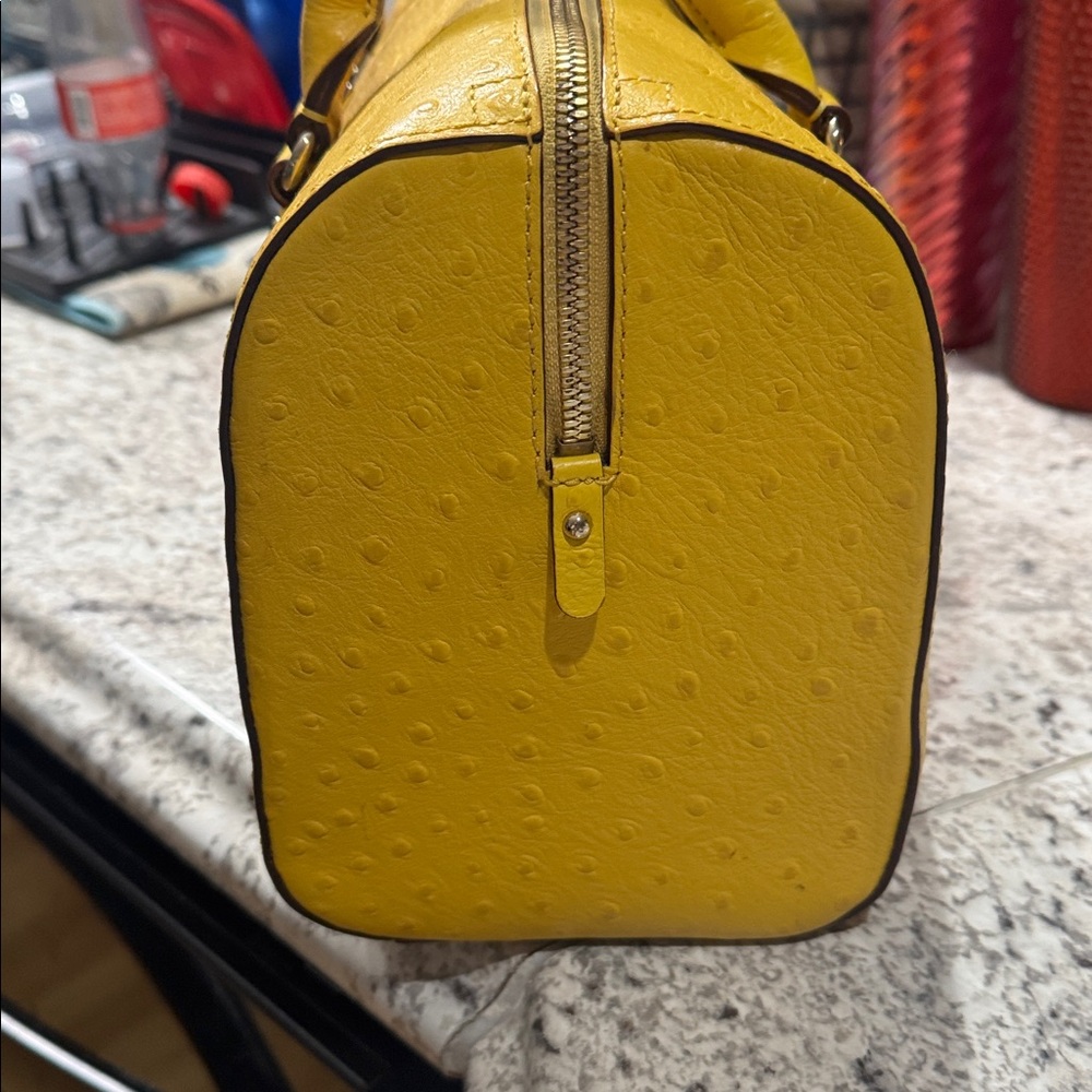Kate Spade Mustard Textured Leather Bag - Picture 3 of 8